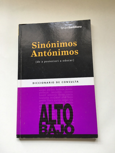 Livro Sinónimos Antónimos Diccionario B374