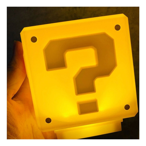 Lámpara Cubo Mario Bros Nintendo Con Sonido. Recargable