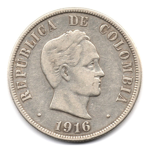 50 Centavos 1916 Plata Filadelfia