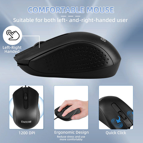 Mouse Usb 2.0 Emxam Modm6 Jwk