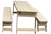 Comprar Juego Mesa Quincho + 2 Bancos Plegables De 2,00mts Pino