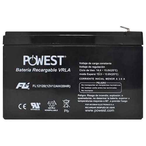 Bateria Powest Para Ups Sellada De 12v A 12ah Original