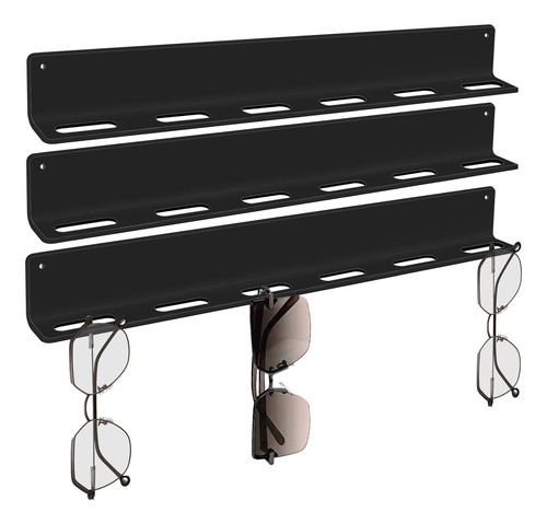Organizador De Pared Para Lentes Bigfety Modelo Colgante 3 P Negro