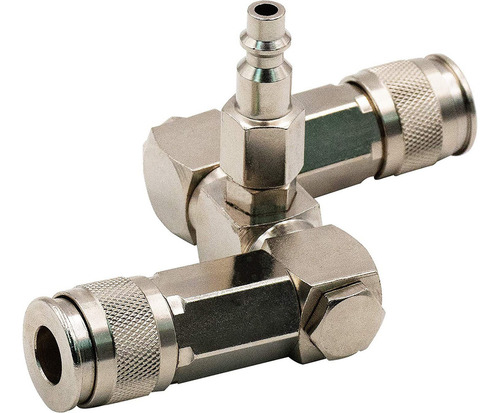 Conector De Aire Doble Giratorio De 1/4 A 360°, Americano Ni