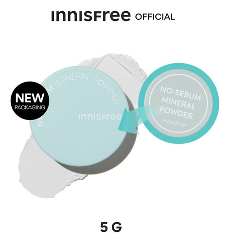 Innisfree No-sebum Mineral Powder Tono Traslúcido 5g Traslúcido