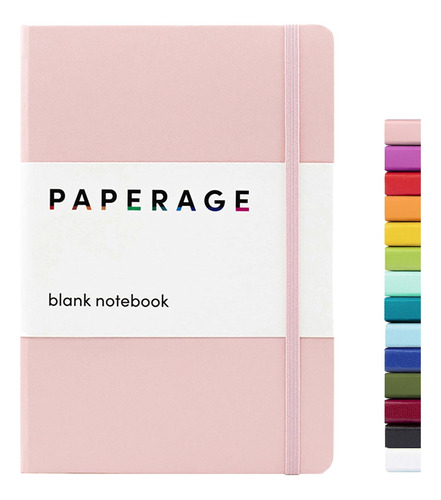 Paperage Cuaderno De Diario En Blanco, Color Rubor, 160 Pgin