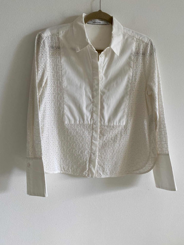 Camisa De Encaje Blanca Maria Cher