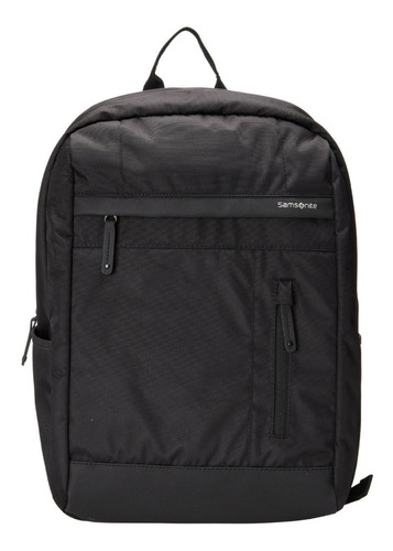 Mochila City Pro Para Laptop 15,6 Preta Samsonite Cor Preto Desenho do tecido Liso