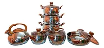 Comprar Set De Ollas Valeska De 13 Pcs Acero Inoxidable Tapa Vidrio 
