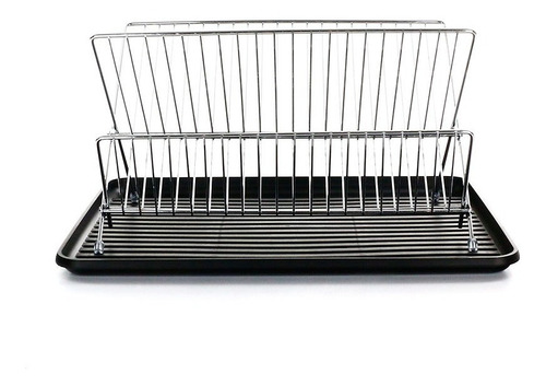 Imagen 2 de 10 de Secaplato Escurreplato Tijera Plegable Cromado Bandeja Pvc