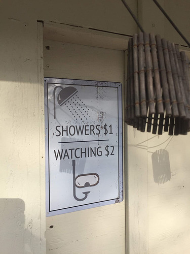 Pool Showers 1 Watching 2 Funny Pool Sign 12 X 8 Tin Out