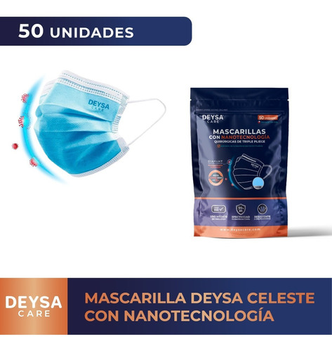 Mascarillas Con Nanotecnología, Env. Resellable 50 Un