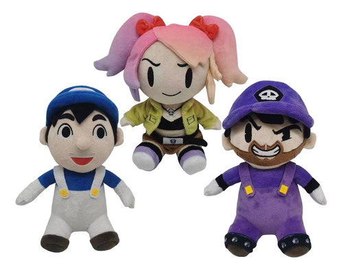 3pcs/set Smg3 Smg4 Super Mario Bros Boneca Pelúcia Brinquedo