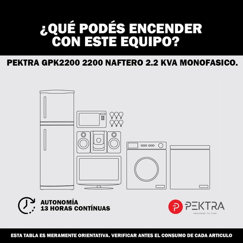 Imagen 6 de 10 de Grupo Electrogeno Generador Pektra 2.2kva 5.5 Hp Nafta