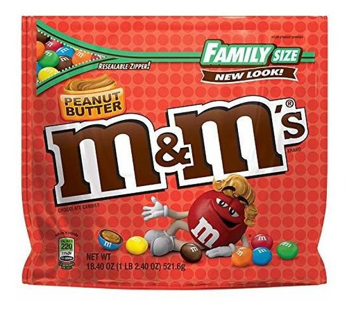 Tamaño De La Mantequilla De Cacahuete M & M Family - 18,4 Oz