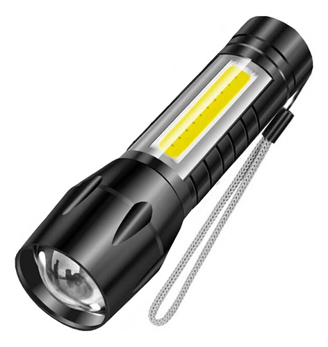Lanterna Mini Usb Led Lampião Tática Recarregável Zoom Forte