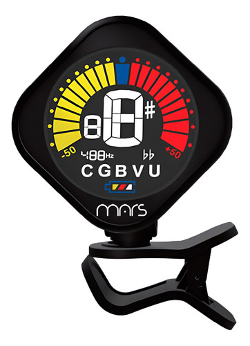 Afinador Mars Mrs-1000x Clip Múltiples Instrumentos Color Negro