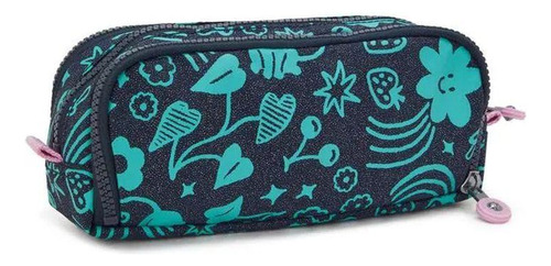 Estojo Três Zíperes Gitroy Original Kipling Magical Print