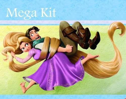 Kit Imprimible Enredados Rapunzel Diseñá Tarjetas Cumples #2