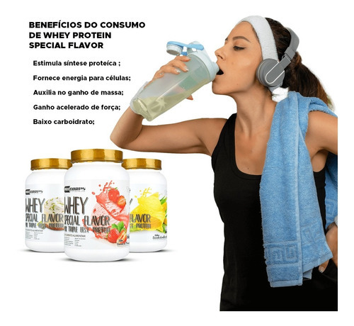 Kit 8 - Whey Protein 3w Special Flavor - Atacado - Sabor Chocolate Com Coco