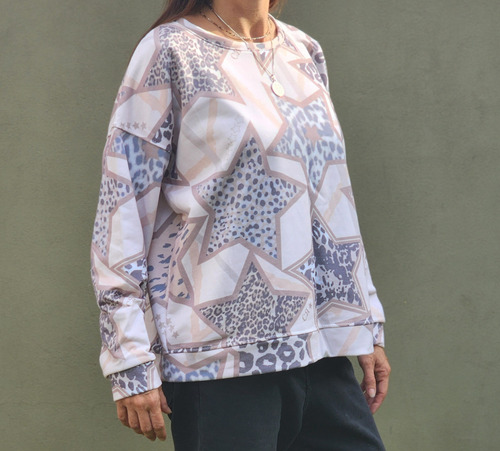 Buzo Rustico Mujer Amplio Moda Calidad Print Hermosos