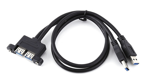 Cable De Extensión Combo Dual Usb 3.0 Macho A Hembra Con