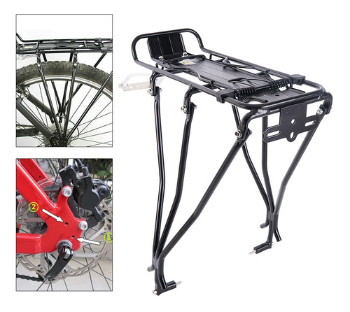 Aleación Bicicleta Trasera Pannier Carrier Ciclo Carga