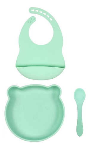 Set Alimentacion Bebe Silicona Premium 3 Productos Flex