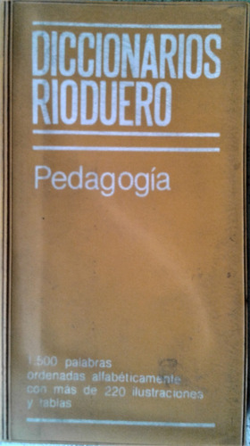 Diccionarios Rioduero Pedagogía - Purificacion Murga - 1980