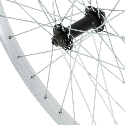 Cubo V-brake Aço Dianteiro 36 Furos Esferas Rosca Preto