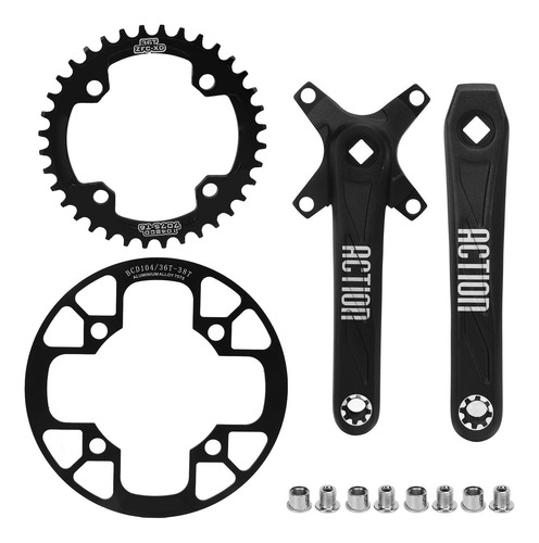 Bike Crankset Mountain Crank Arm Set 36t Narrow Wide