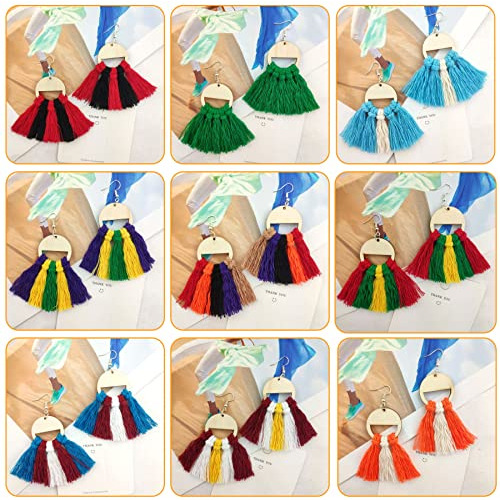 Kit De Fabricación De Aretes De Macramé De Madera De ...