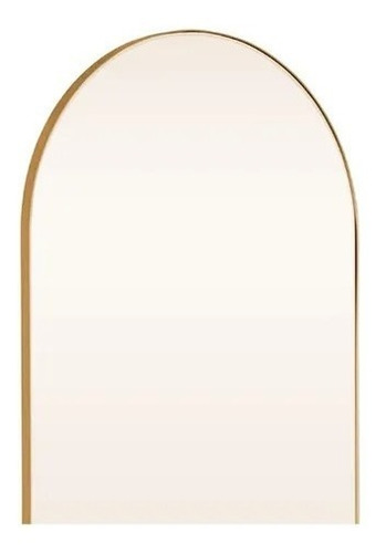 Briel Designer Espejo ovalado luxo de base recta con marco de metal color dorado
