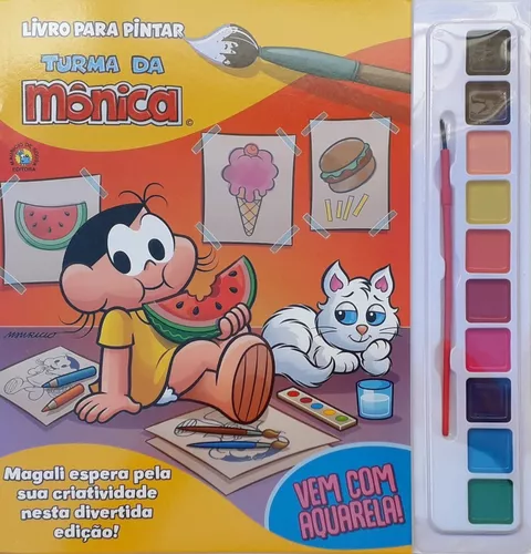 Turma da Mônica Livro para Pintar com Aquarela