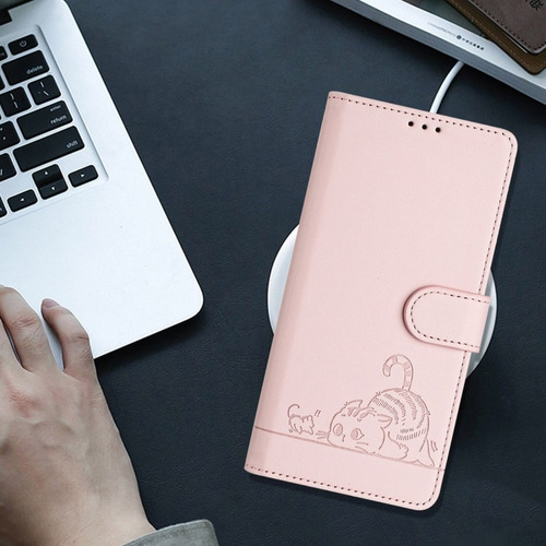 Funda Divertida Con Gato Y Ratón Para Samsung, Con Correa
