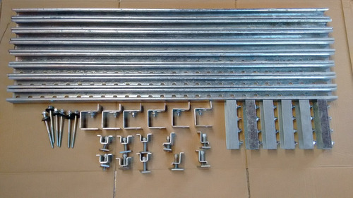 Kit Suporte P/ Instalação De 4 Painéis Solares Telha Amianto