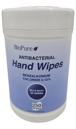 Toallas Desinfectantes Antibacterial Bio Pure C250pz Benzal