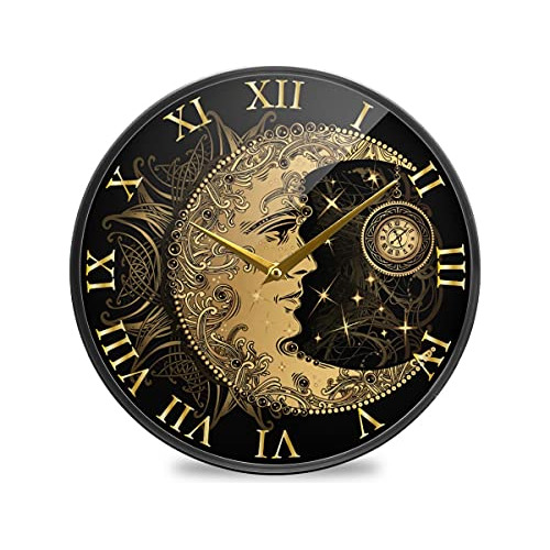 Reloj De Pared Mandala De Luna Creciente Boho Funciona ...