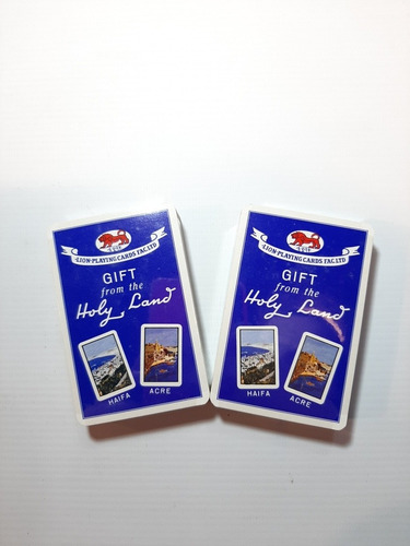 Imagen 4 de 5 de Poker Cartas Lion Estuche X2 Holy Land Unicas Ro 1332