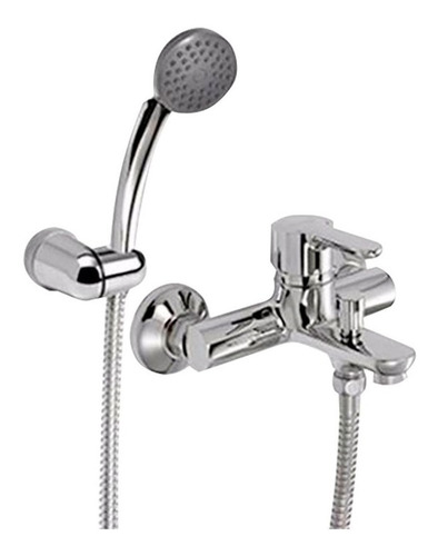 Imagen 5 de 7 de Griferia Ducha Exterior Piazza Monocomando Emblem Yvon Metal