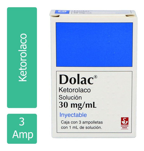 Dolac 30 Mg /ml Caja Con 3 Ampolletas Con 1 Ml