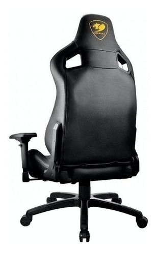 Imagen 4 de 4 de Silla de escritorio Cougar Armor S Royal gamer ergonómica negra con tapizado de cuero sintético
