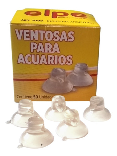 Imagen 1 de 6 de Ventosas Sopapas Clasicas Elpe Para Peceras Acuarios X 10 Un