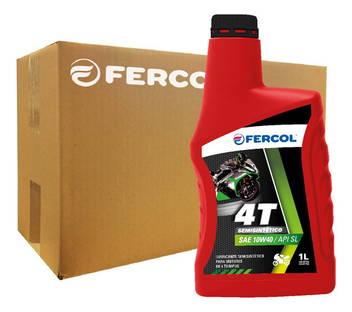 Aceite 4t Semisintético 10w40 Fercol 1 Lt (caja De 12x1 Lt)