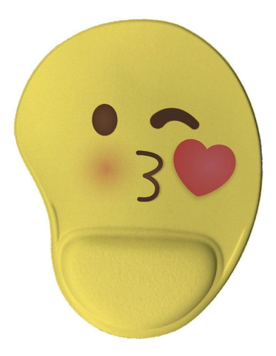 Mouse Pad Ergonômico Emoji Beijo Presente Criativo Geek