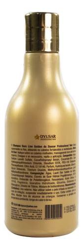 Kit 2 Shampoos Ouro Line Golden Profissional Dyusar 300ml
