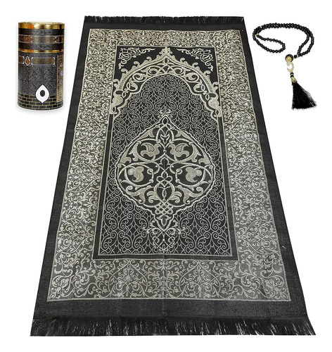 Kapobia Muslim Prayer Rug Islam And Beads, Kaabe Design Box