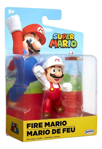 Figura Super Mario Mario De Fuego 6 Cms - Jakks Pacific