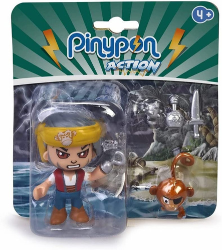 Pinypon Action Pack Figura Piratas Con Animales Mono J