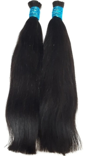 Cabelo Humano Liso Natural 35cm -100 G Imediato Cor Castanho